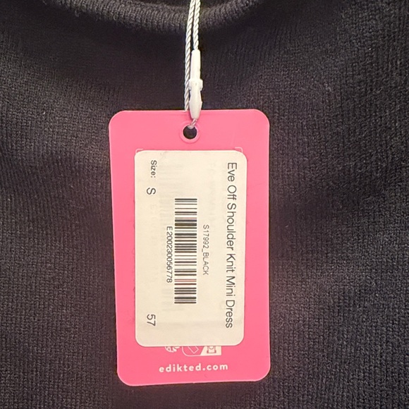 Edikted ‘Eve’ off-shoulder mini dress. NWT small in black - Picture 4 of 4